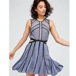 Free People One Byzantina Blue Cutout Lace Dress
